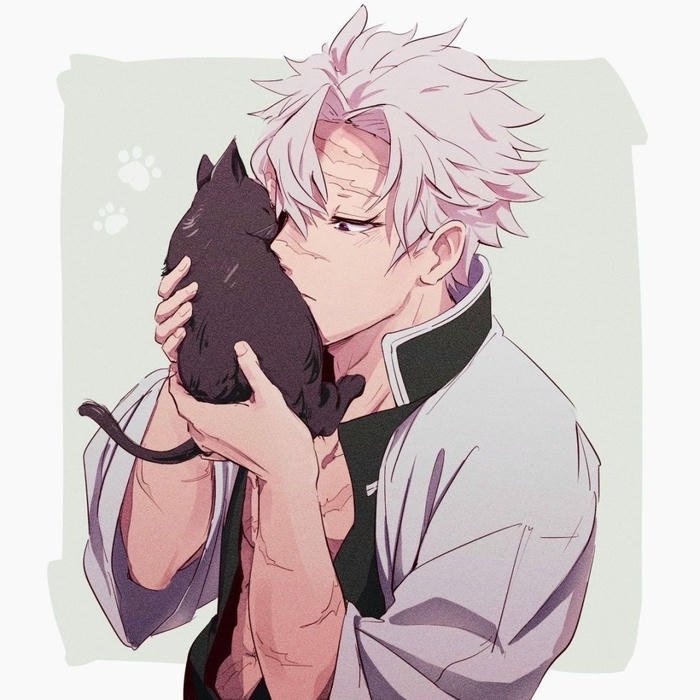 Storm charged lighting illuminating aggressive Sanemi pfp