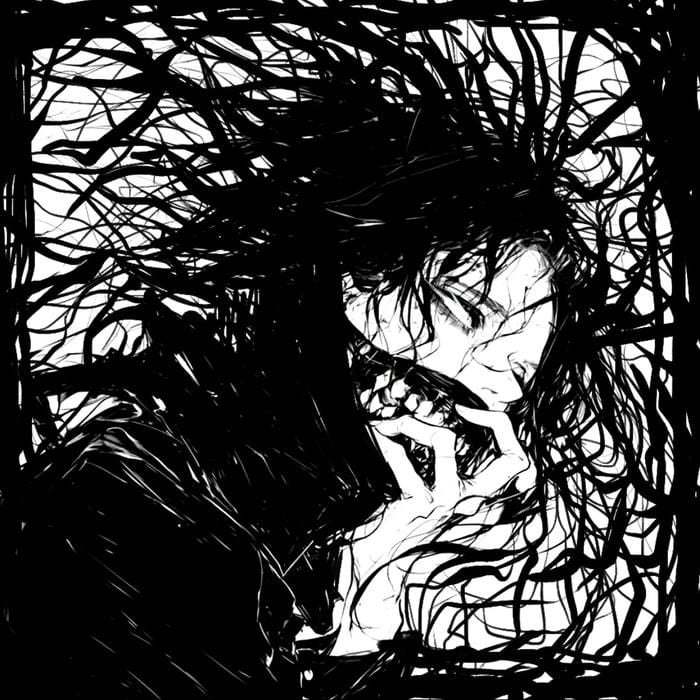 Stormy lightning cracking behind dramatic horror pfp