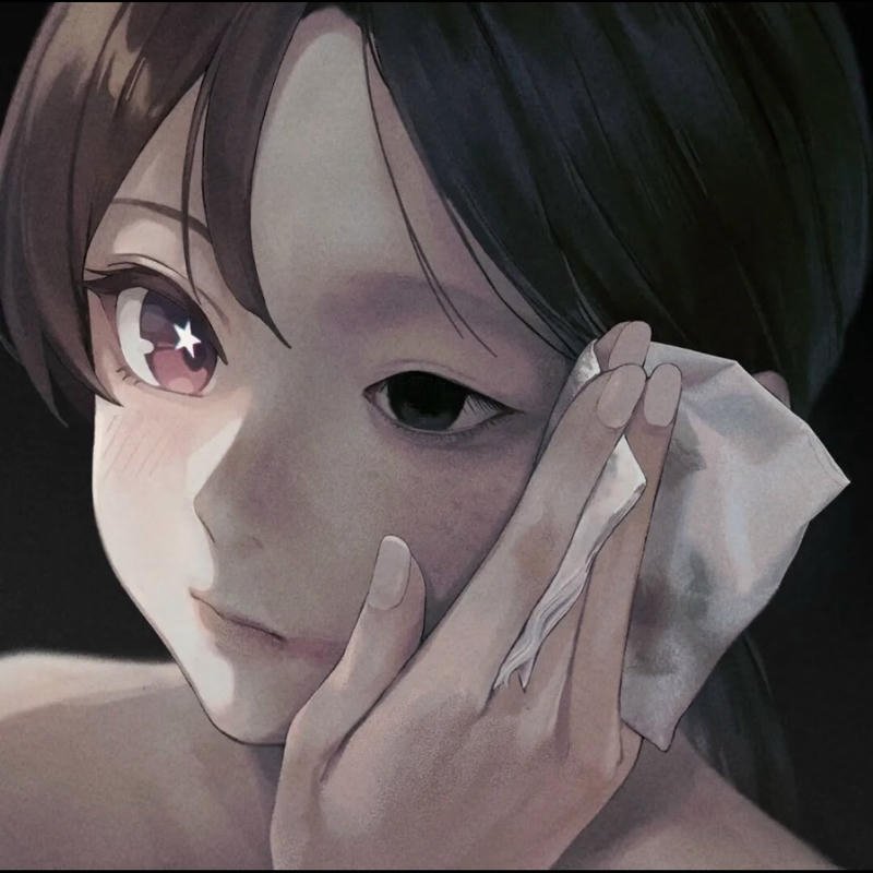 Strained anime reaction image representing cringe anime pfp