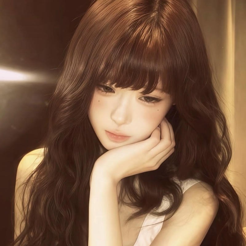 Stylish female portrait picture forming high quality pfp