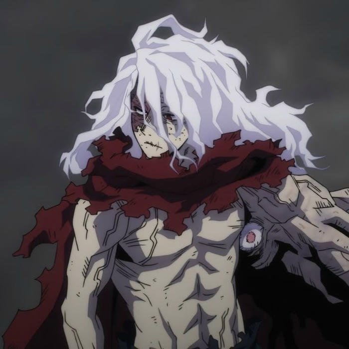 Unhinged villain vibe Shigaraki pfp portrait