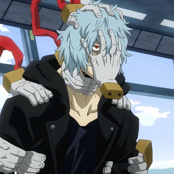 Unsettling expression defining Shigaraki pfp scene