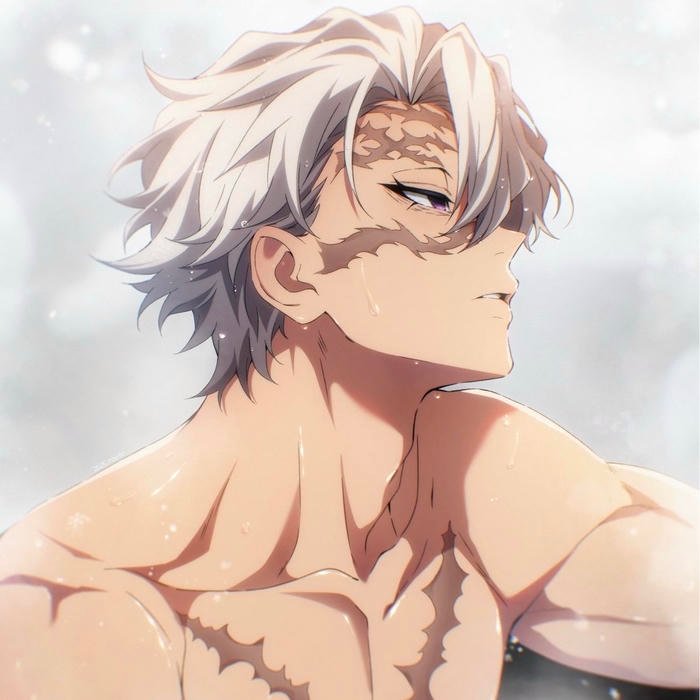 Unyielding glare locking focus in fierce Sanemi pfp