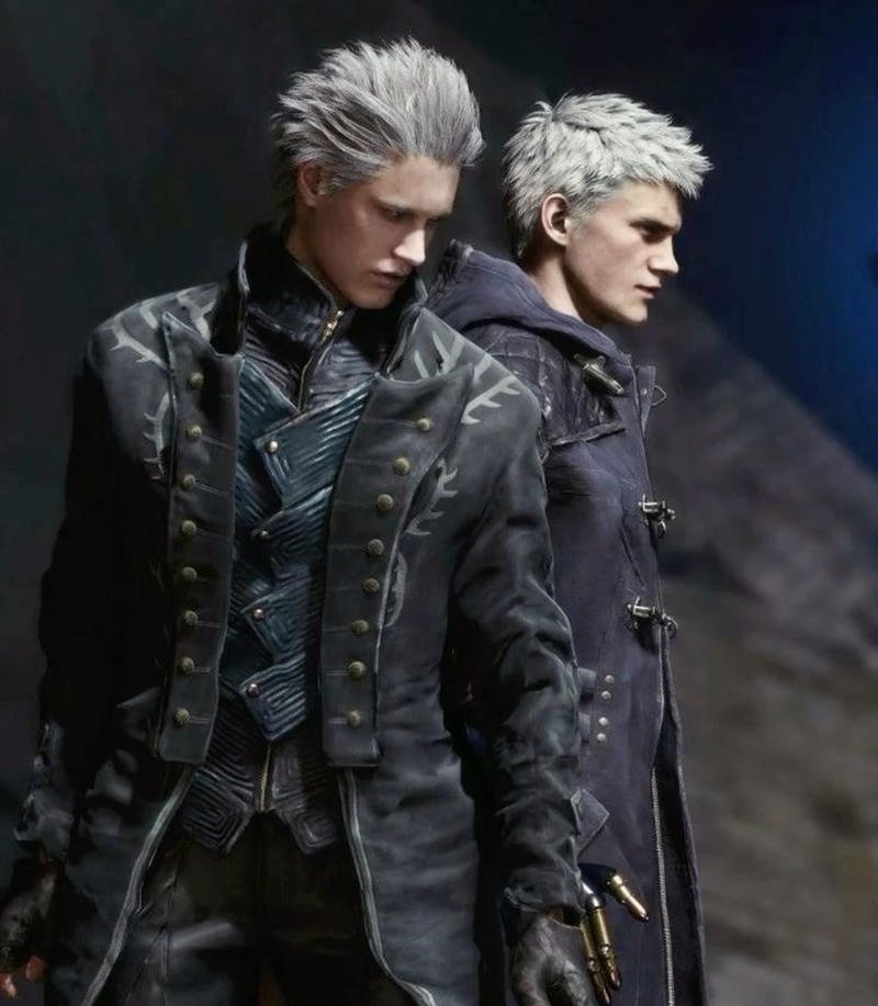 Vergil pfp focused eyes stylish swordsman avatar