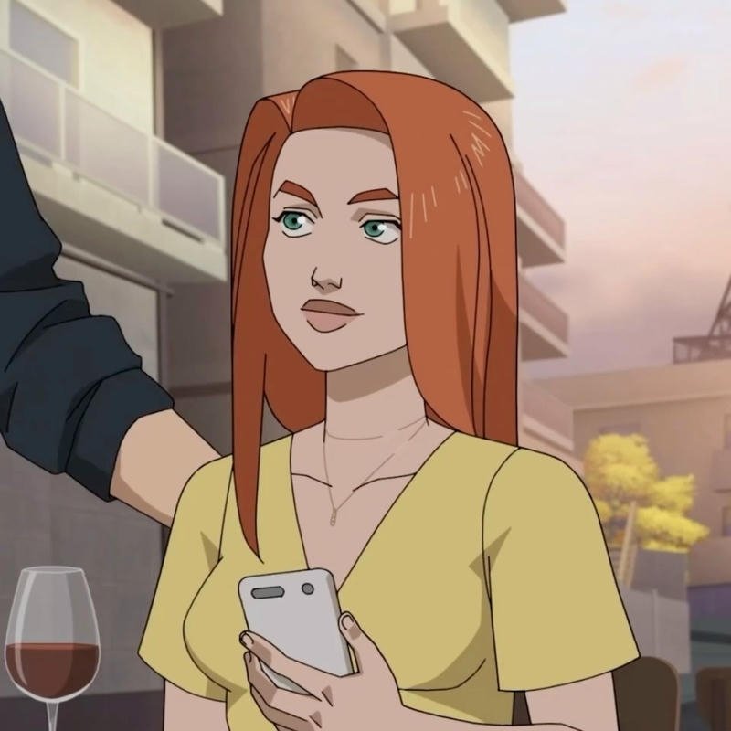 Vibrant glowing champion headshot designed Atom Eve pfp