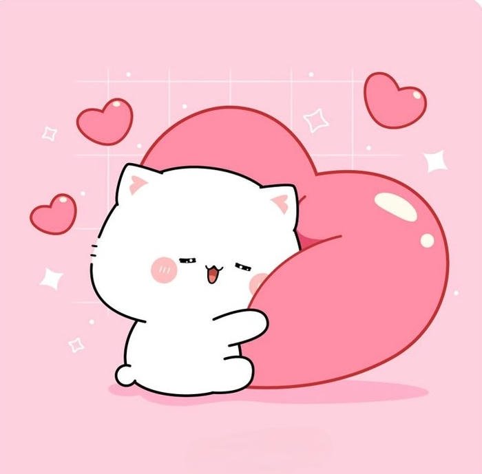 i love my bf pfp decorated with tiny hearts