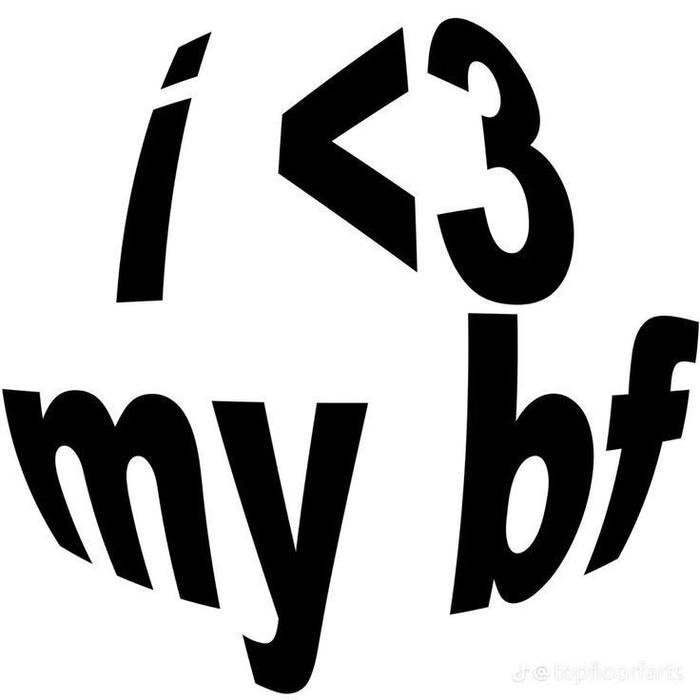 image styled as i love my bf pfp with soft hearts