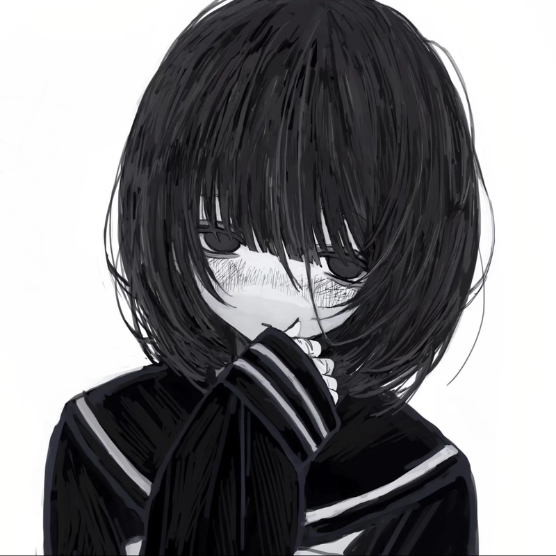 Heartbroken sad pfp girl with silent tearful face