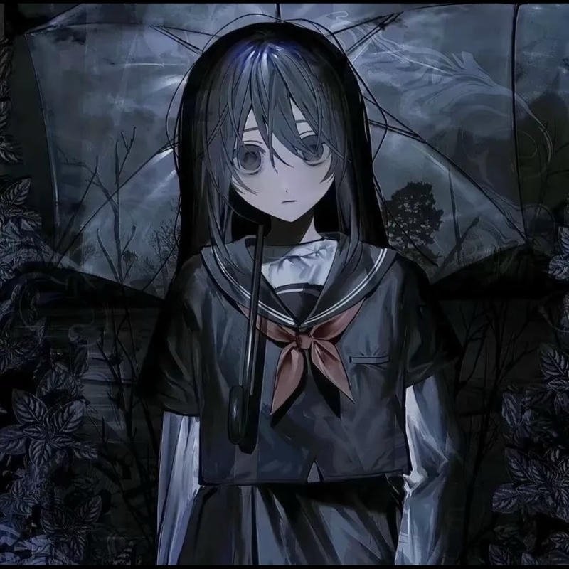 Heavy silence animated character depiction showing depressed anime pfp