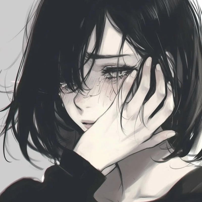 Hopeless animated figure illustration crafted depressed anime pfp