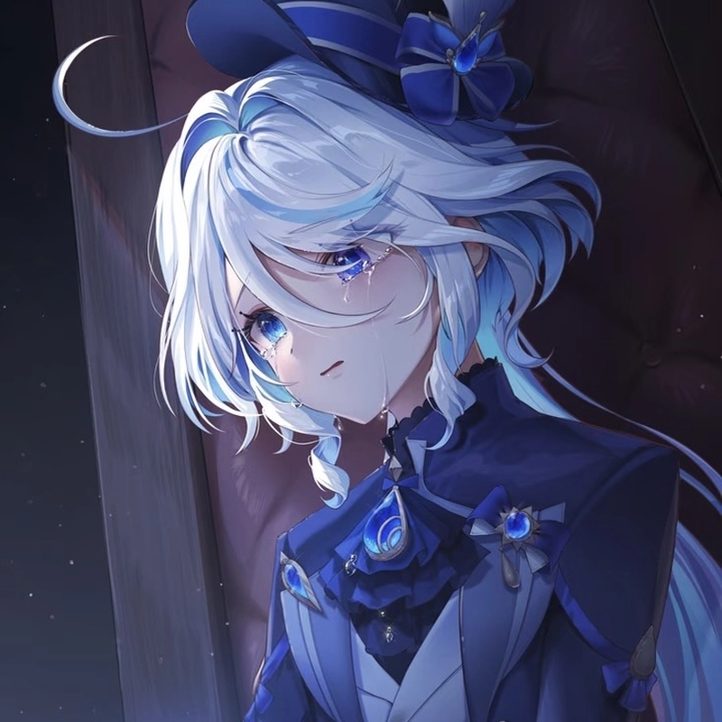 Lonely sad pfp girl with distant gaze and calm mood