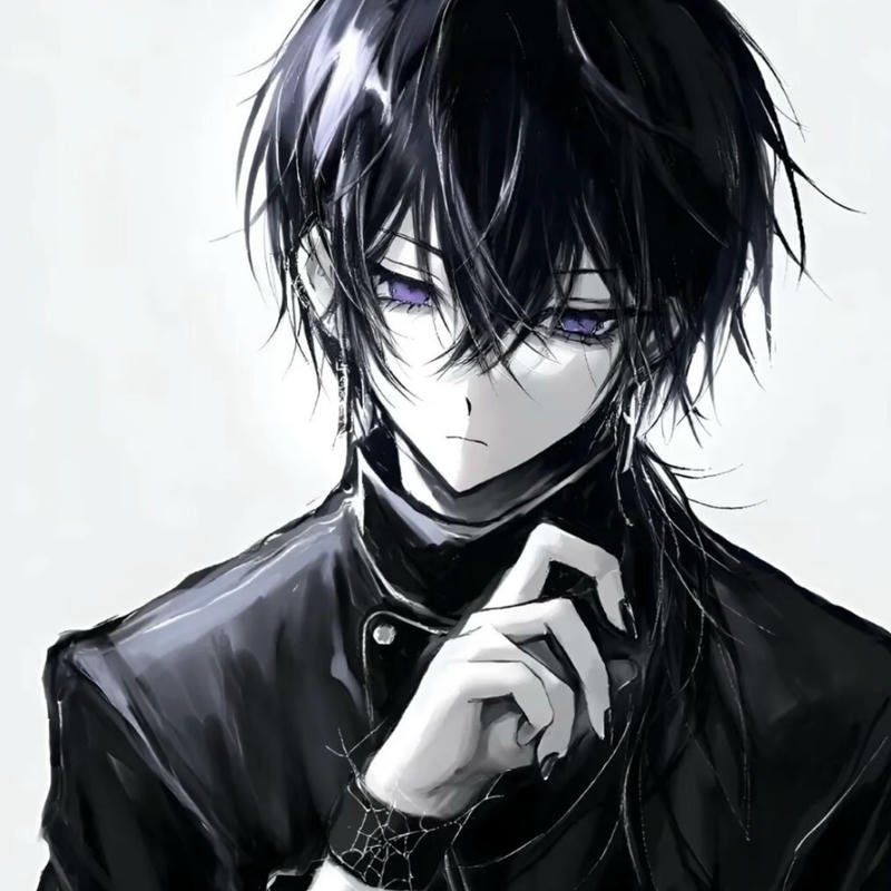 Low spirit cartoon headshot artwork used depressed anime pfp