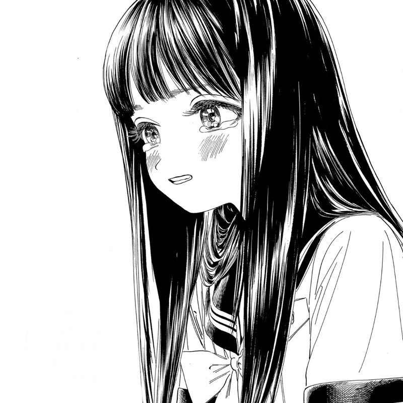 Melancholic sad pfp girl with downcast eyes and stillness