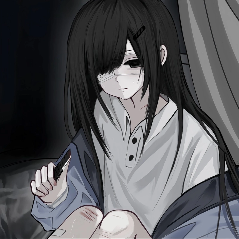 Quiet sadness sad pfp girl with minimal expression