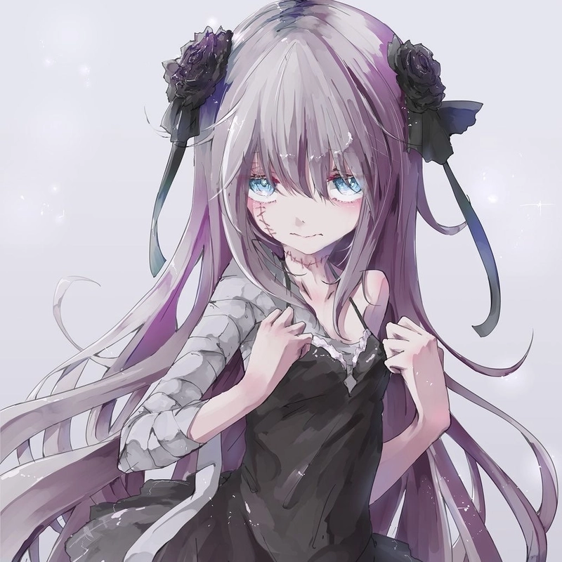 Sad pfp girl with gentle expression and soft sorrow