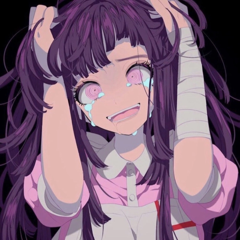 Sad pfp girl with subtle pain and calm demeanor