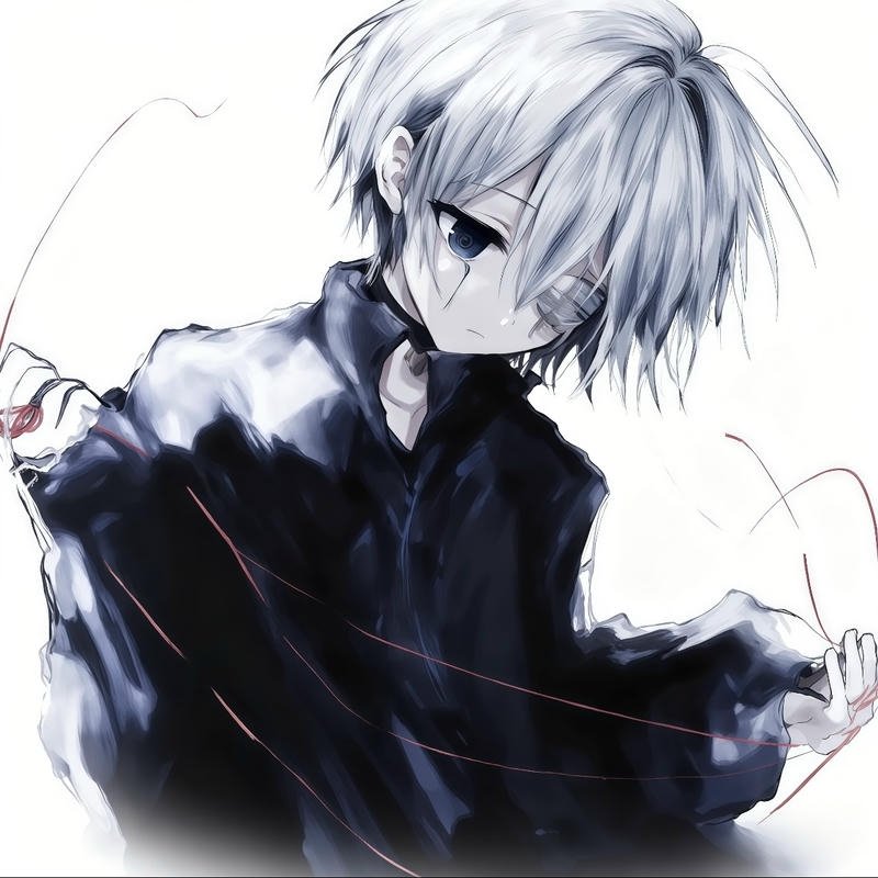 Silent pain manga face depiction forming depressed anime pfp